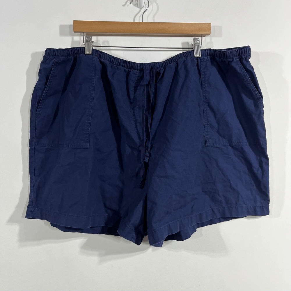 LL Bean Beachy Outdoors Elastic Waist Drawstring Shorts Womens 3x Nautical